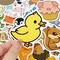 Wrapables Waterproof Vinyl Stickers for Water Bottles, Laptop, Phones, Skateboards, Decals for Teens, 100pcs Cartoon Animals
